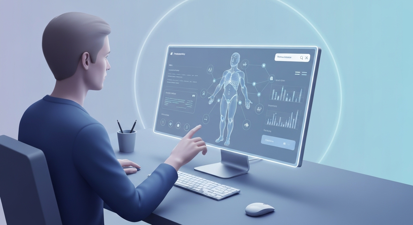Abstract visualization of a clinical evidence retrieval pipeline